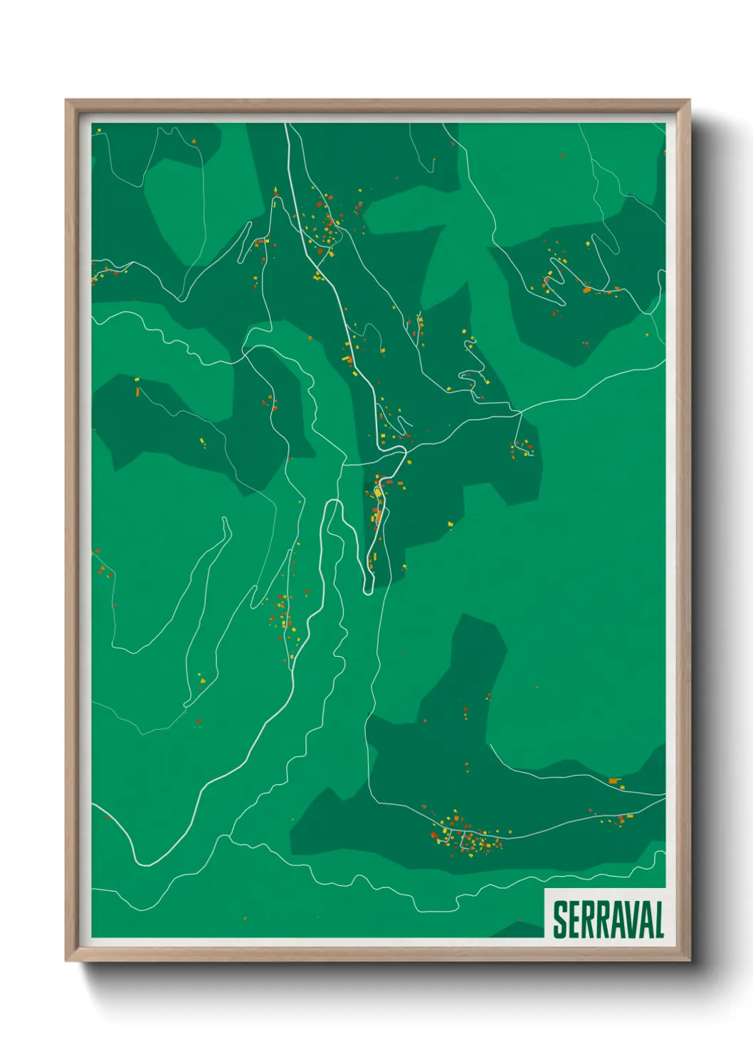 Une affiche de carte sur Serraval