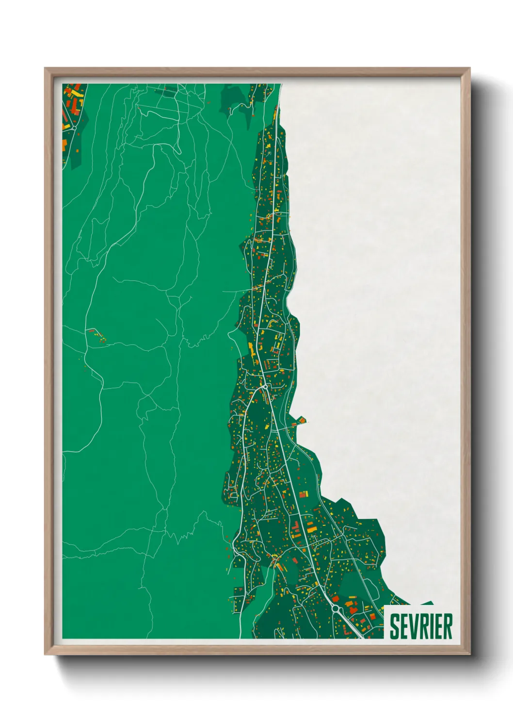 Une affiche de carte sur Sevrier