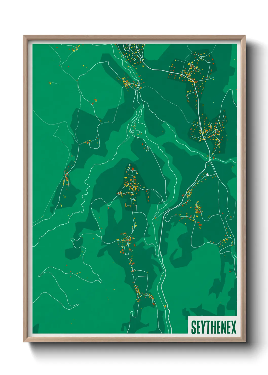 Une affiche de carte sur Seythenex