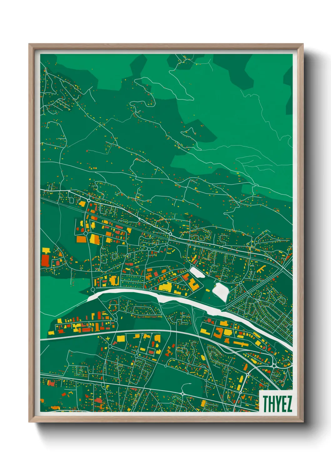 Une affiche de carte sur Thyez