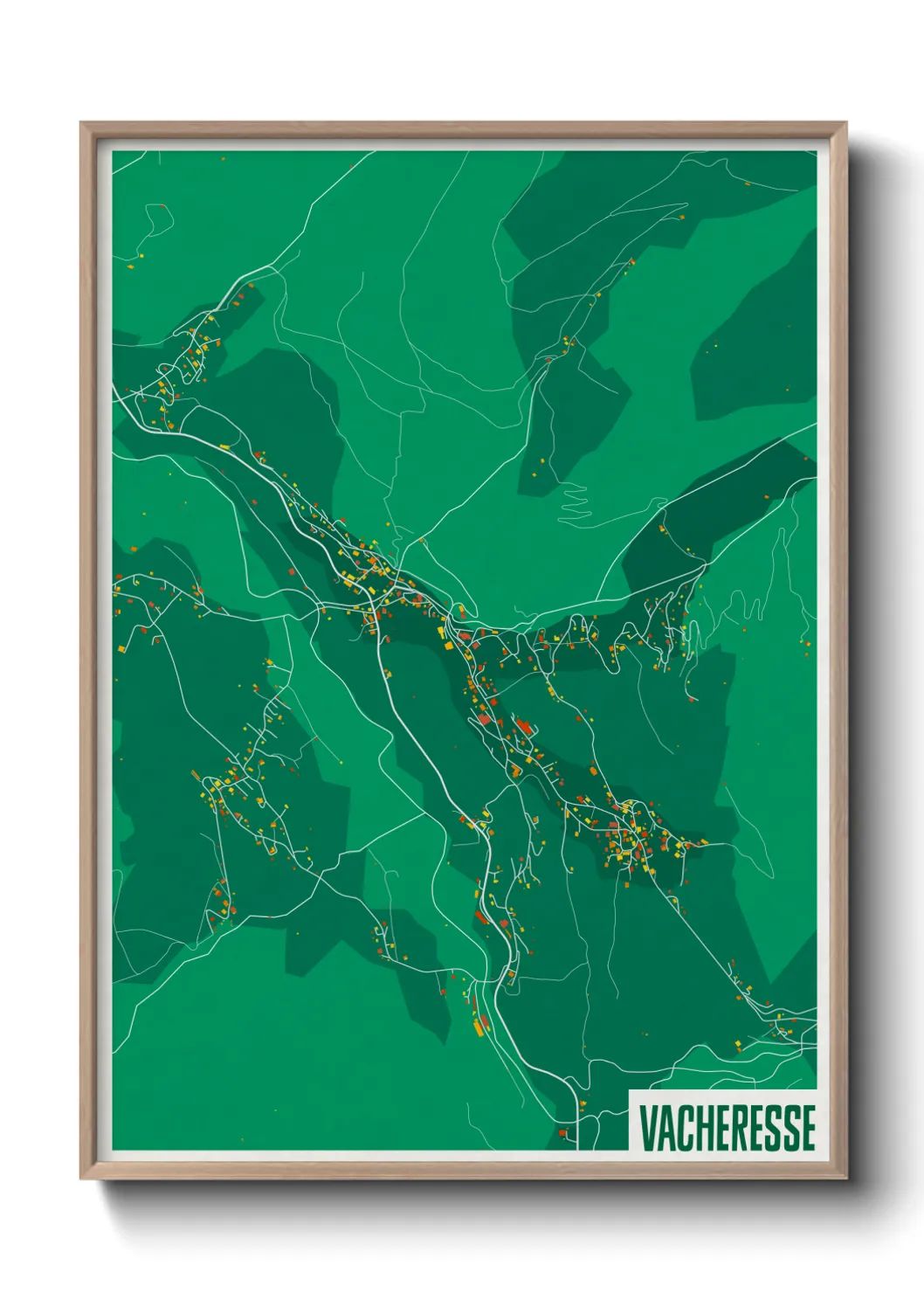 Une affiche de carte sur Vacheresse