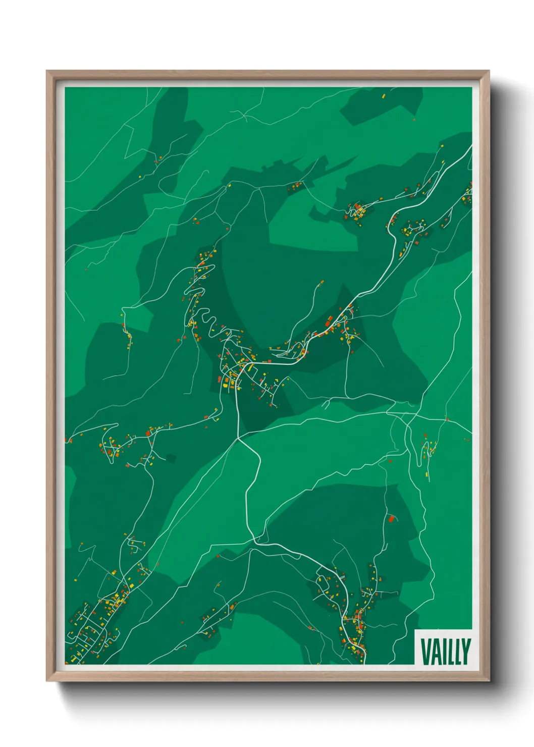 Une affiche de carte sur Vailly