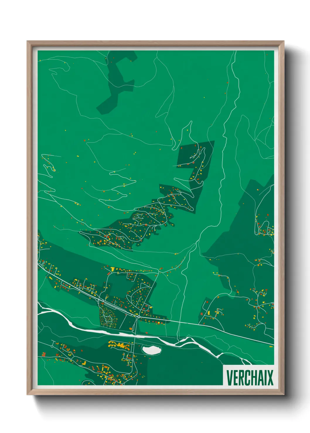 Une affiche de carte sur Verchaix