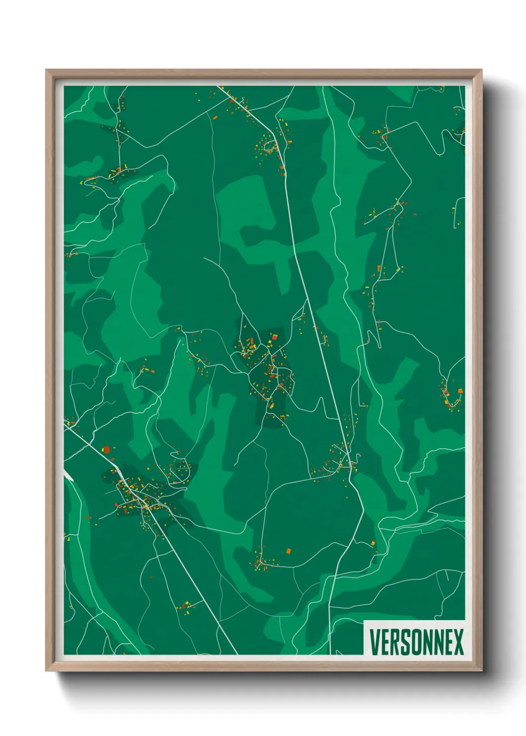 Une affiche de carte sur Versonnex