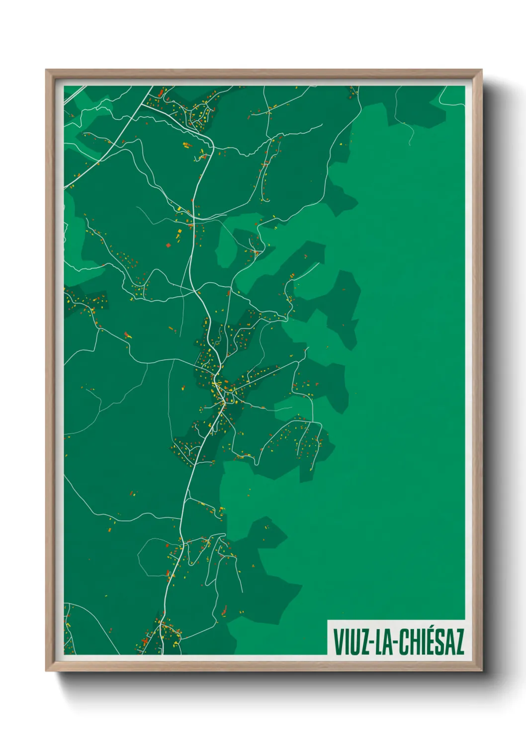 Une affiche de carte sur Viuz-la-Chiésaz
