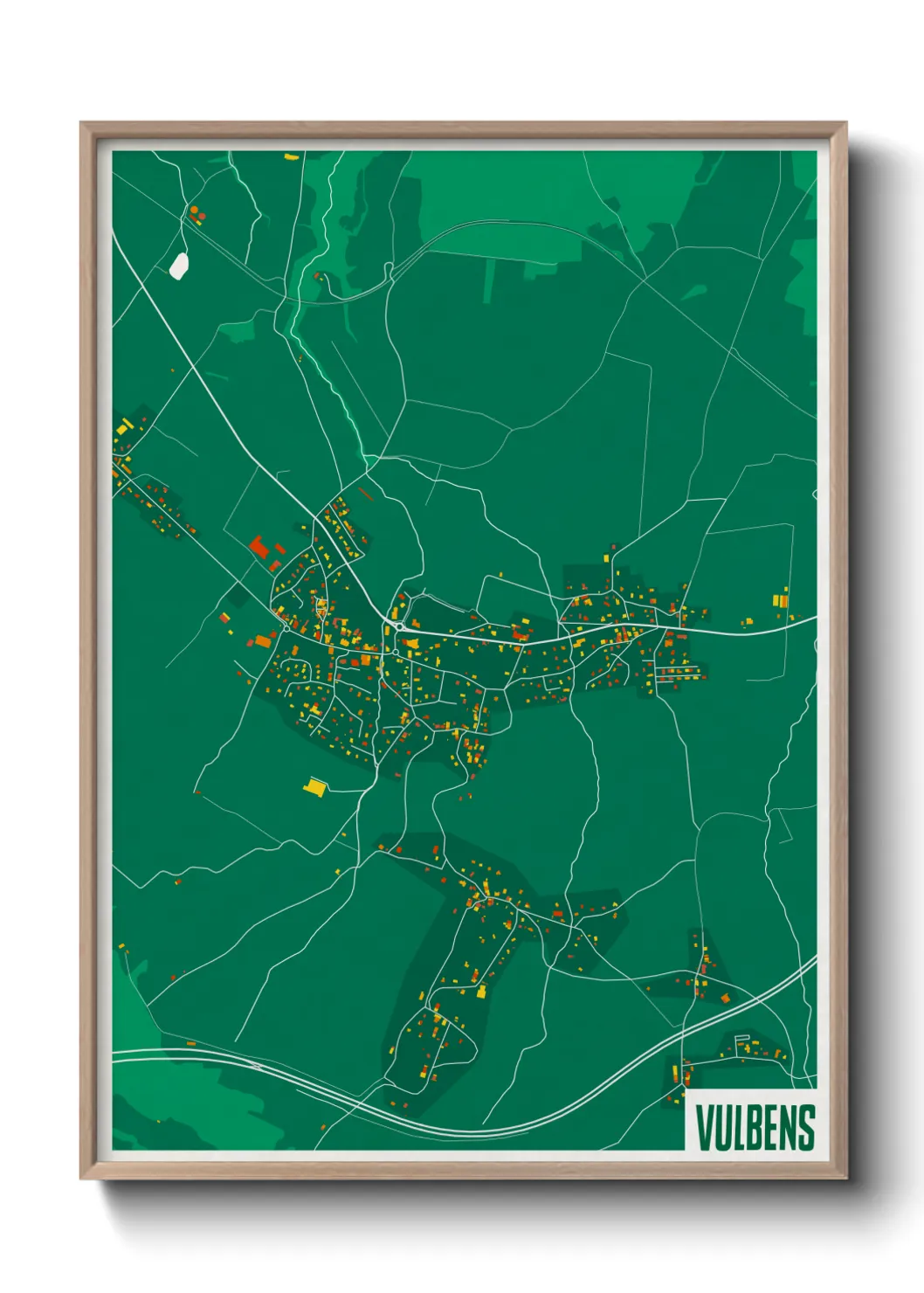 Une affiche de carte sur Vulbens