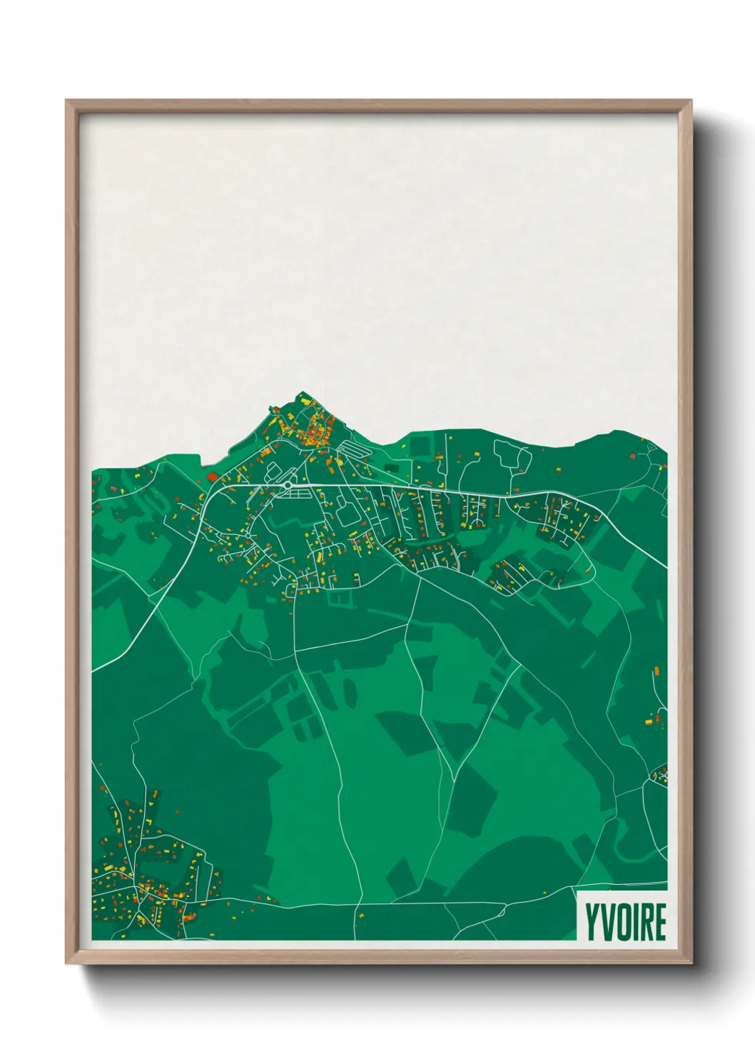 Une affiche de carte sur Yvoire