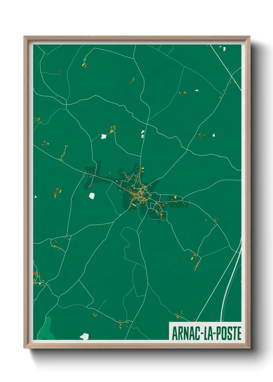 Une affiche de carte sur Arnac-la-Poste
