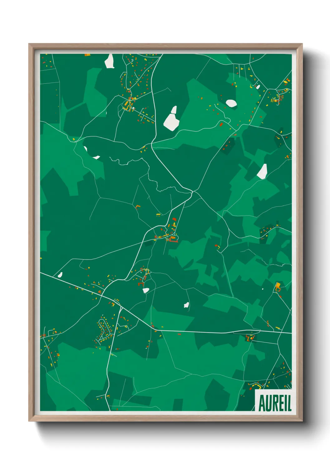 Une affiche de carte sur Aureil