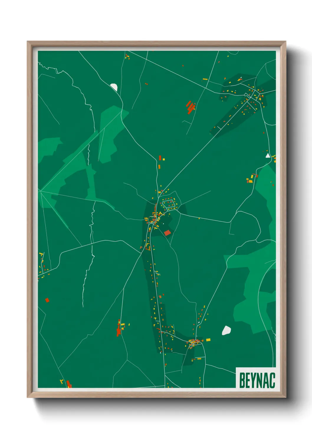 Une affiche de carte sur Beynac
