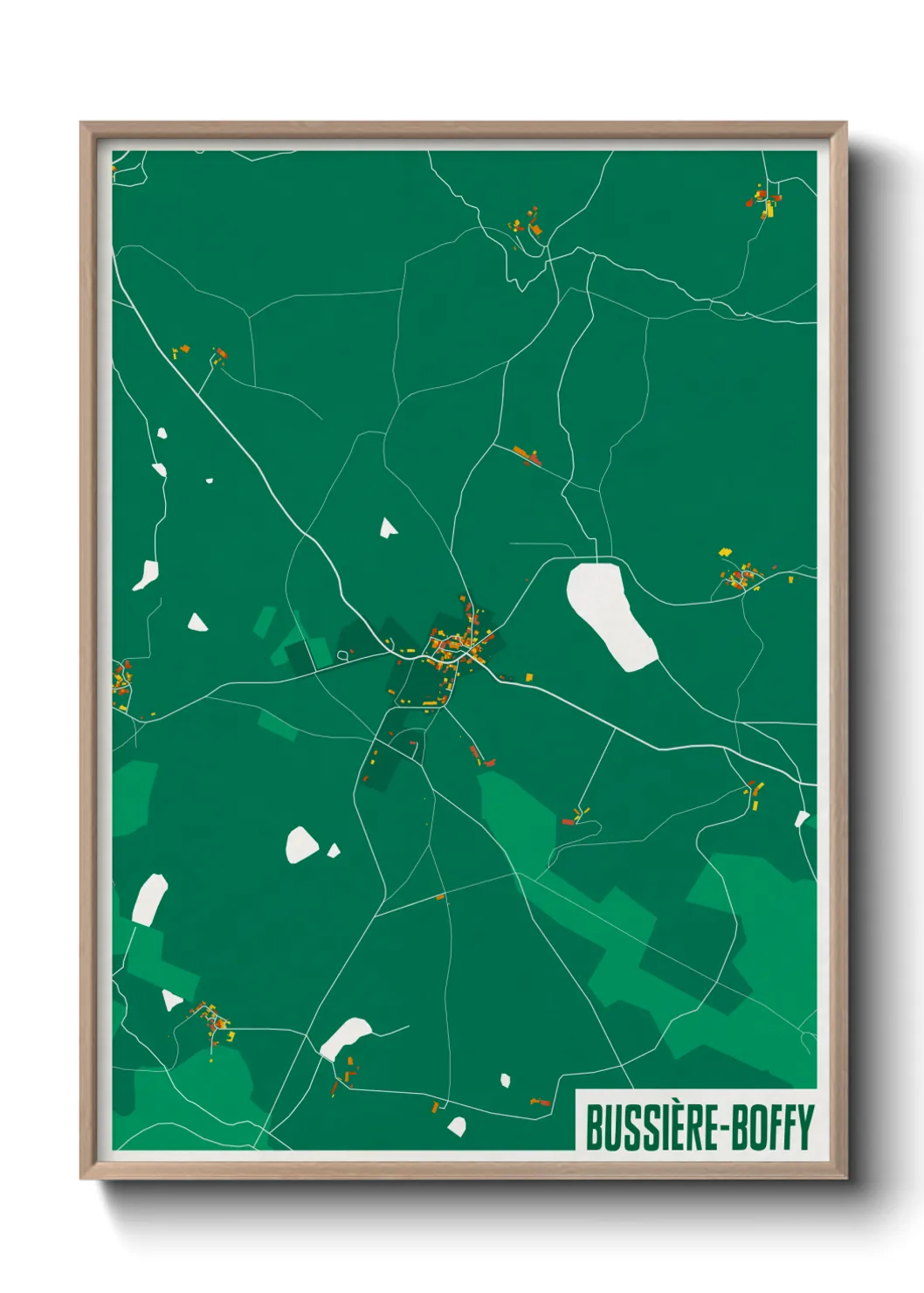 Une affiche de carte sur Bussière-Boffy