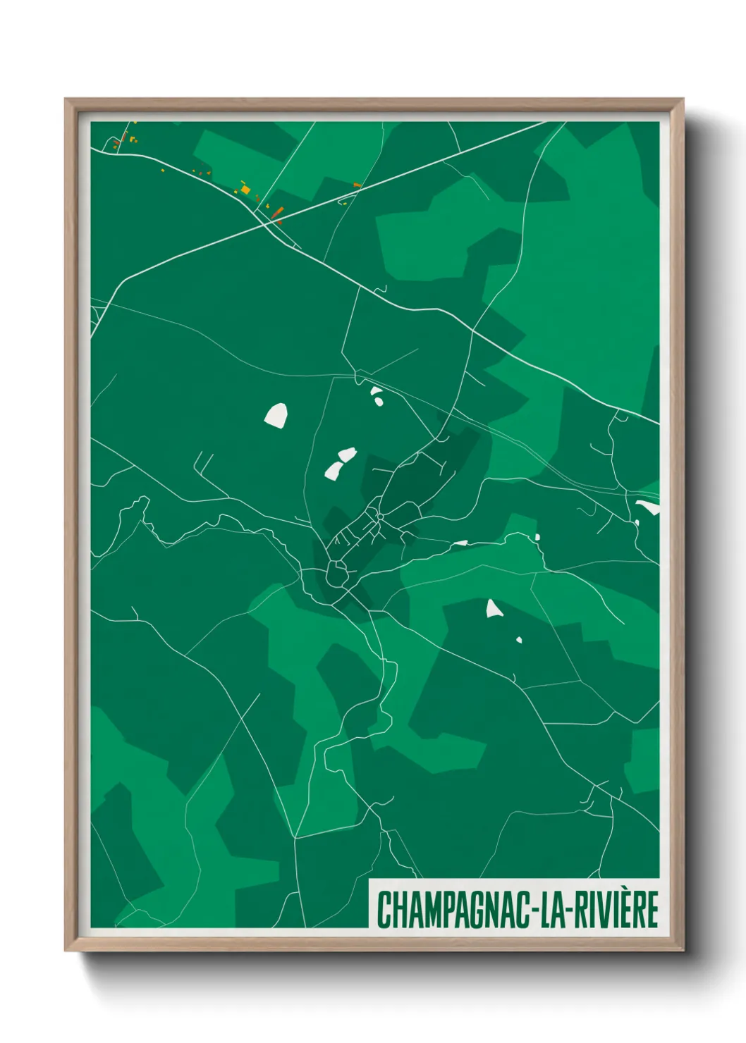 Un poster carteChampagnac-la-Rivière