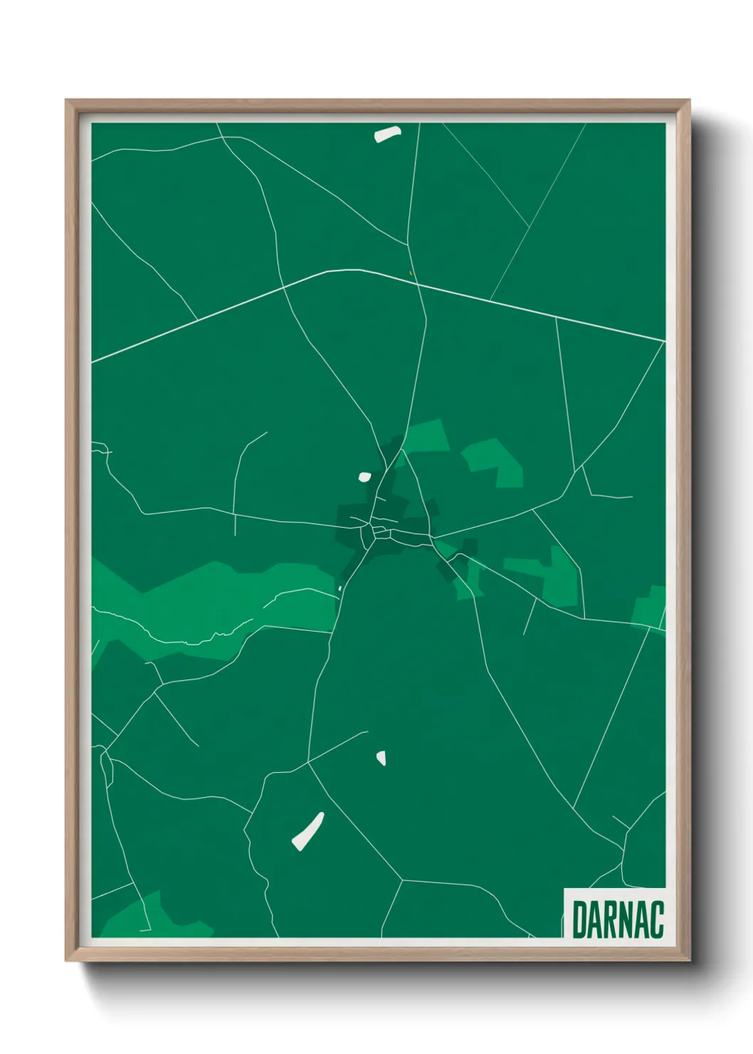 Une affiche de carte sur Darnac