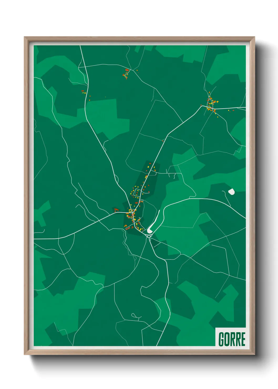 Une affiche de carte sur Gorre