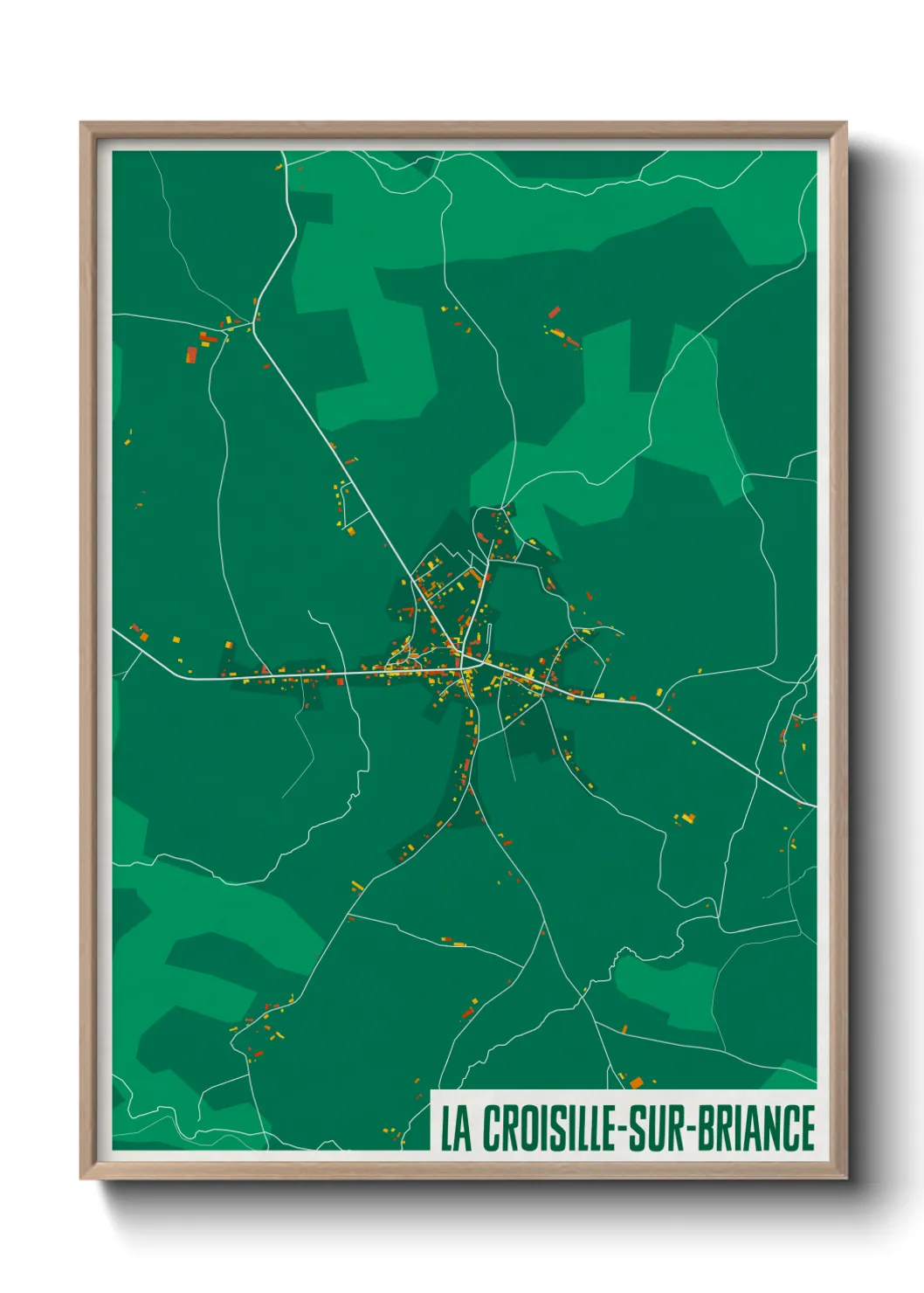Une affiche de carte sur La Croisille-sur-Briance