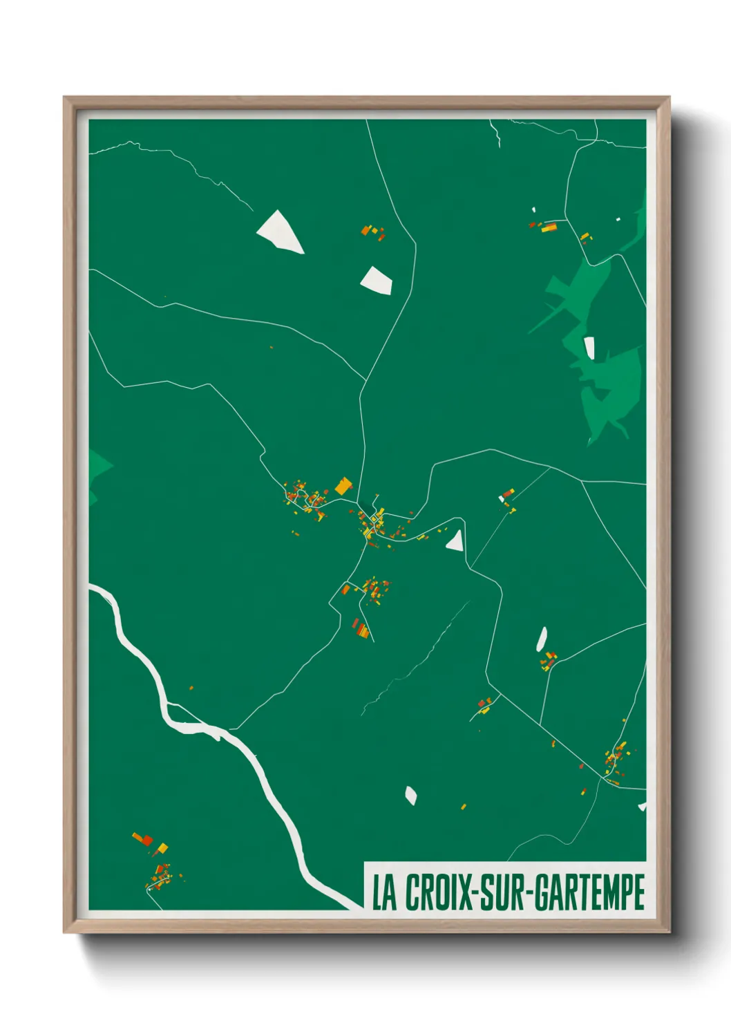 Une affiche de carte sur La Croix-sur-Gartempe
