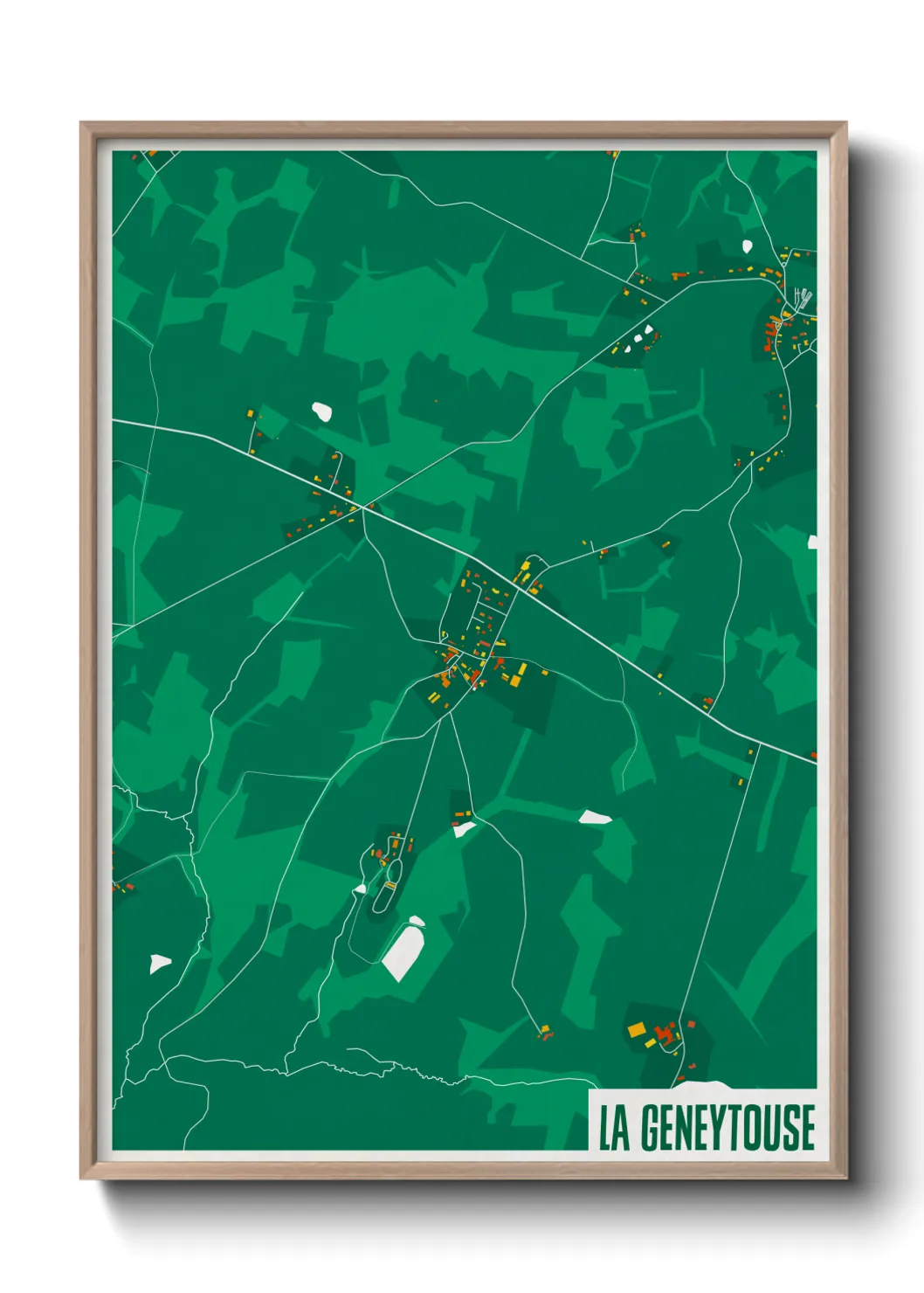 Une affiche de carte sur La Geneytouse