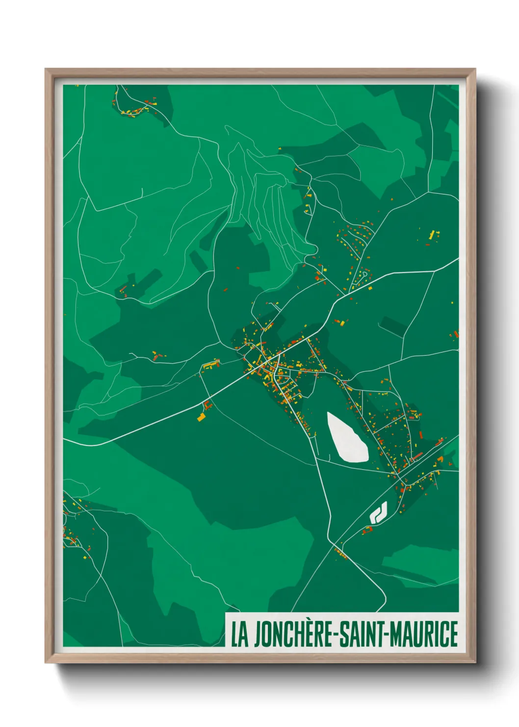 Une affiche de carte sur La Jonchère-Saint-Maurice