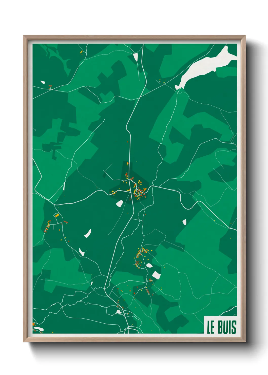 Une affiche de carte sur Le Buis