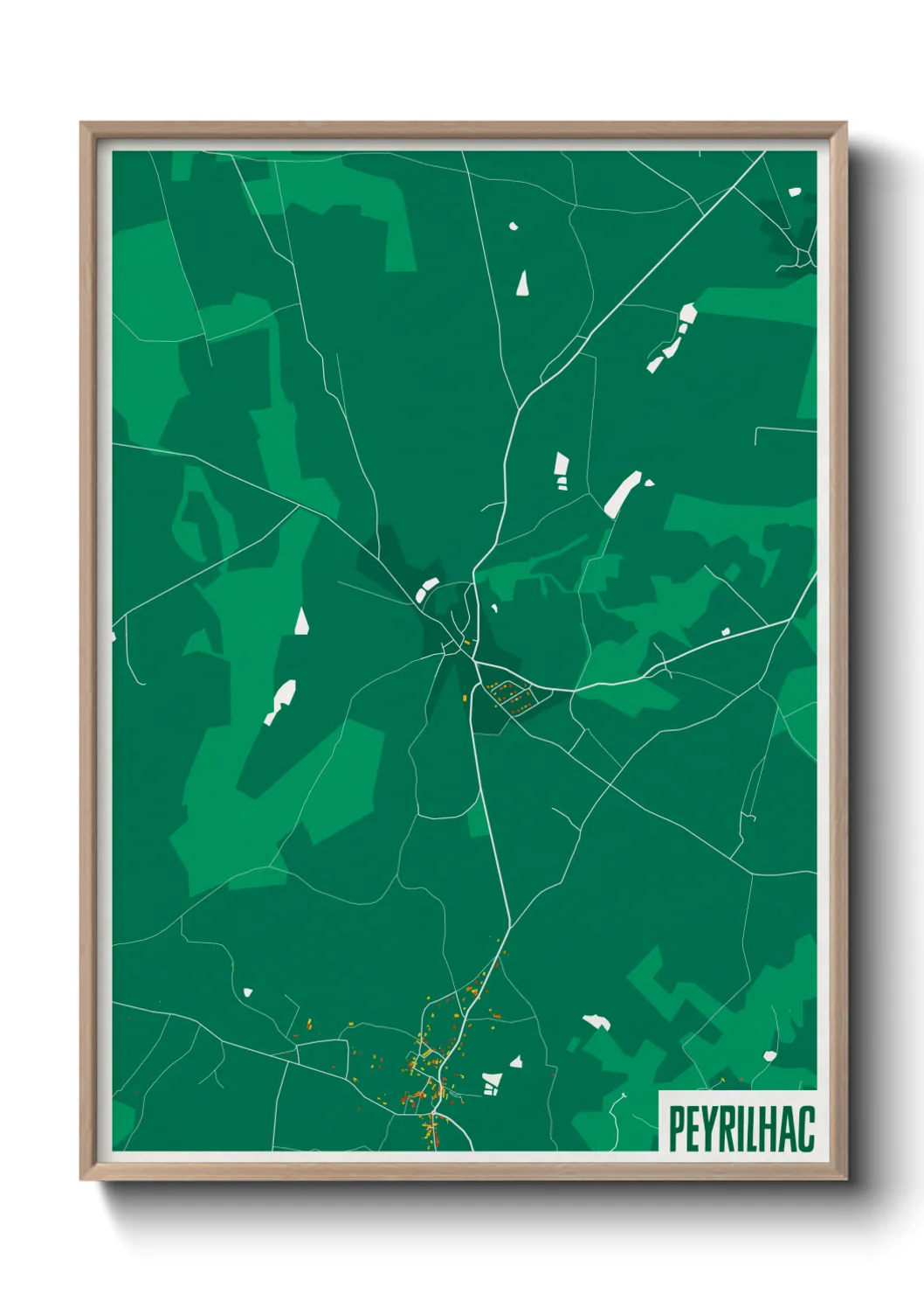 Une affiche de carte sur Peyrilhac