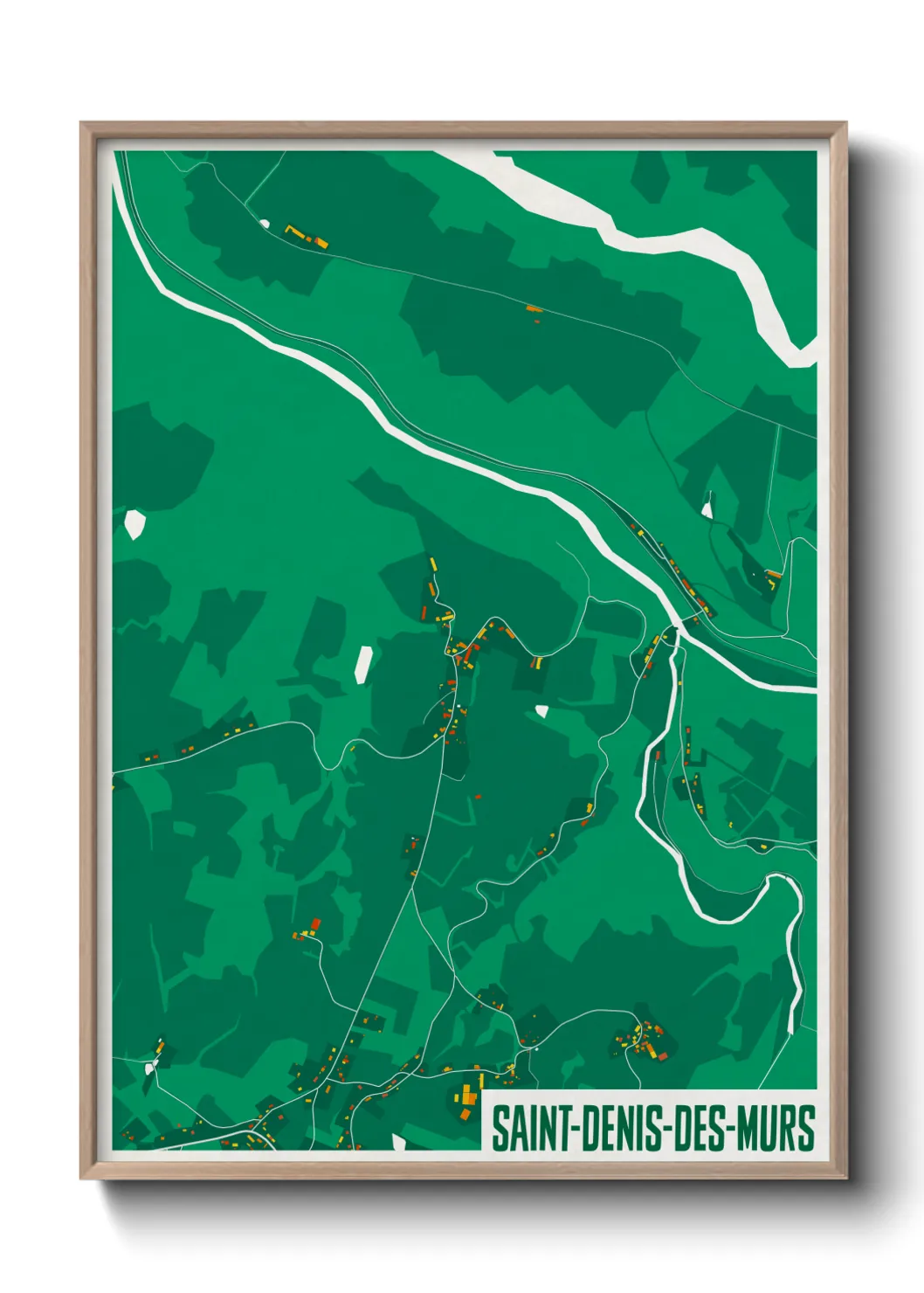 Une affiche de carte sur Saint-Denis-des-Murs