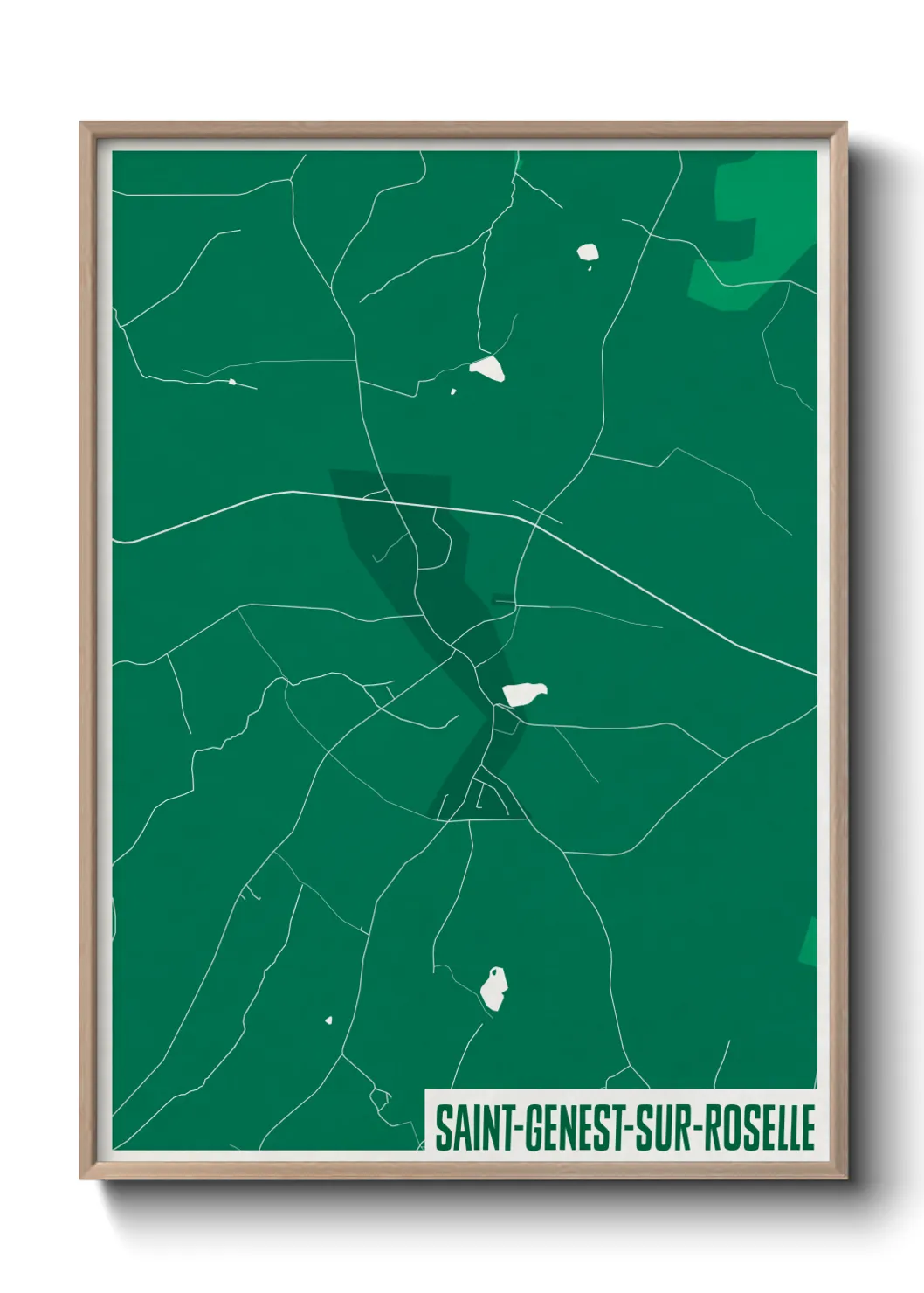 Une affiche de carte sur Saint-Genest-sur-Roselle