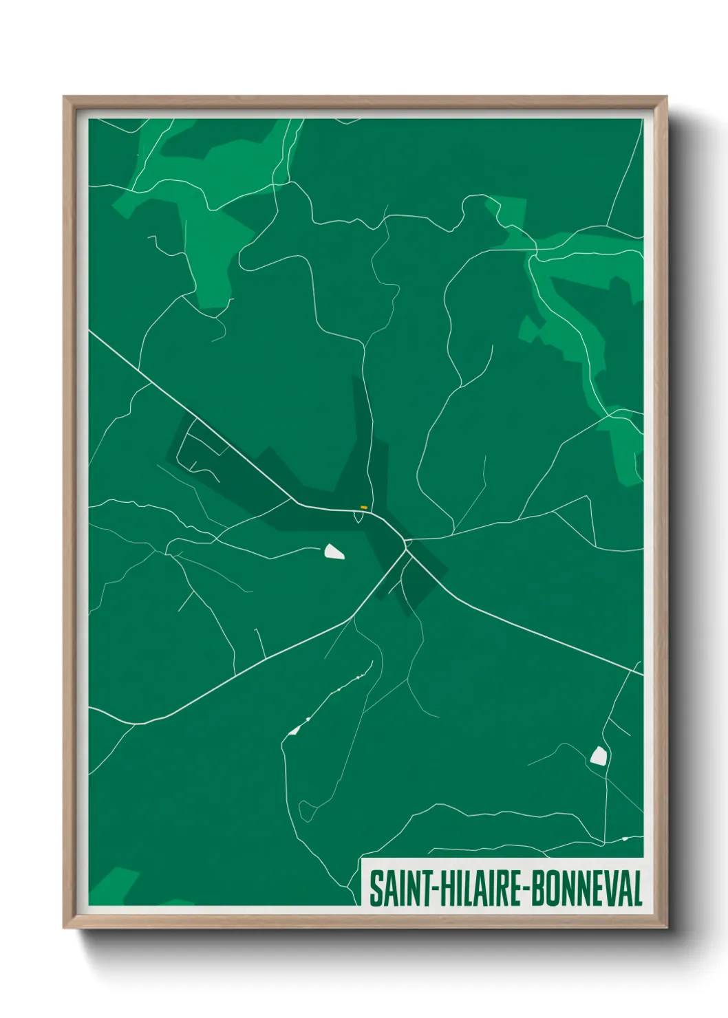 Une affiche de carte sur Saint-Hilaire-Bonneval