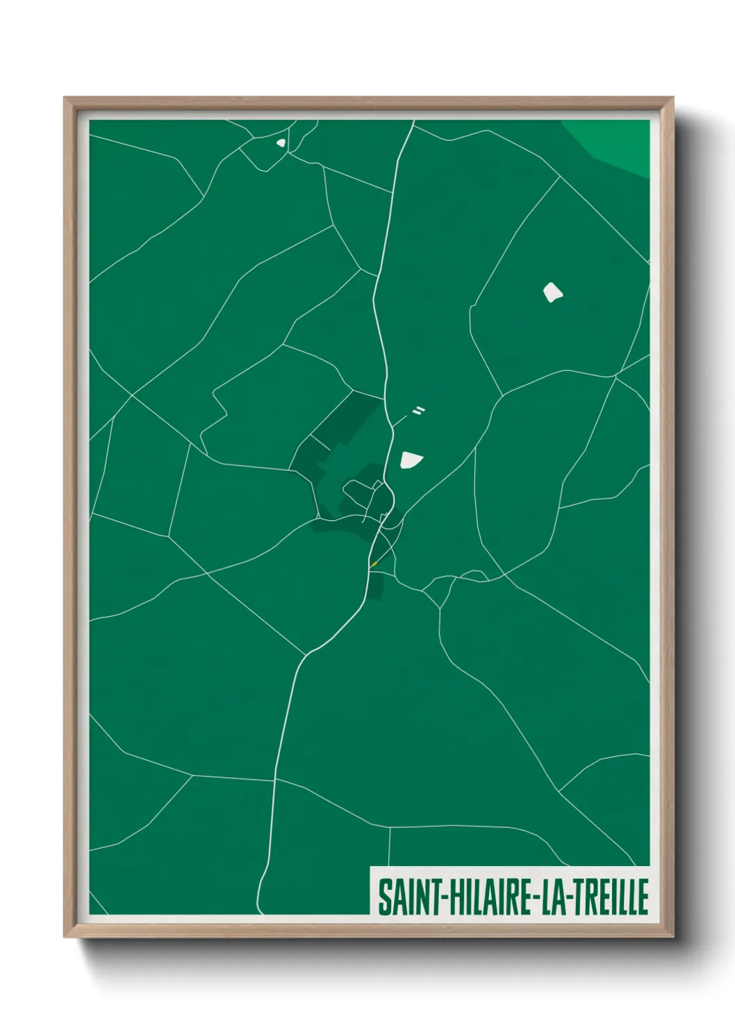 Une affiche de carte sur Saint-Hilaire-la-Treille