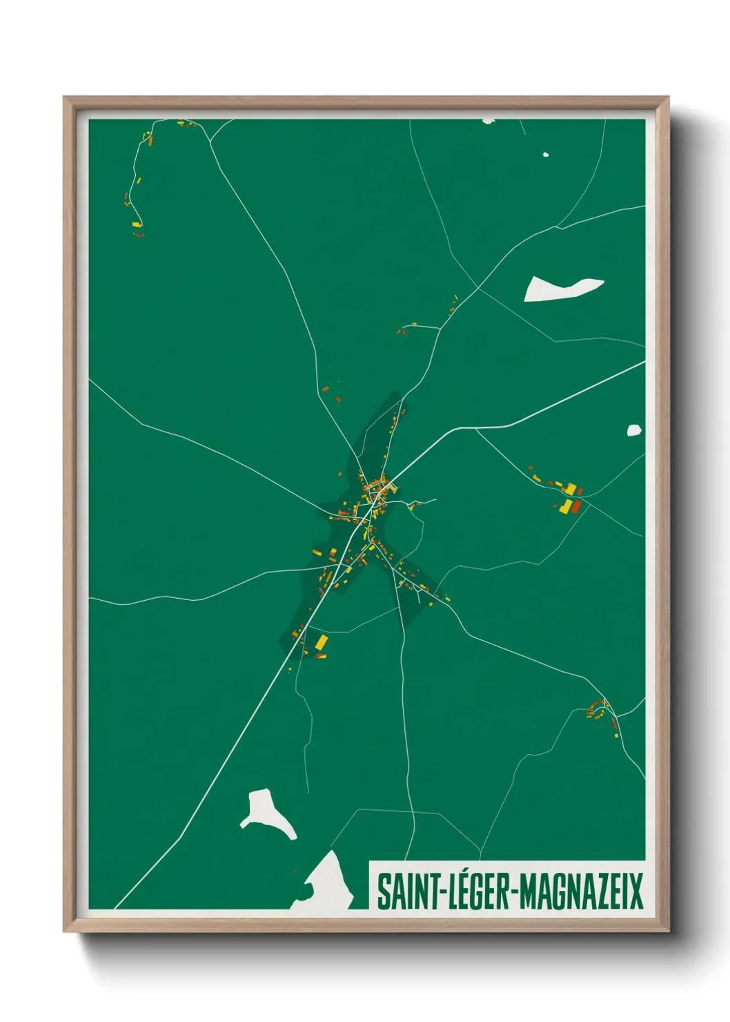 Un poster carteSaint-Léger-Magnazeix