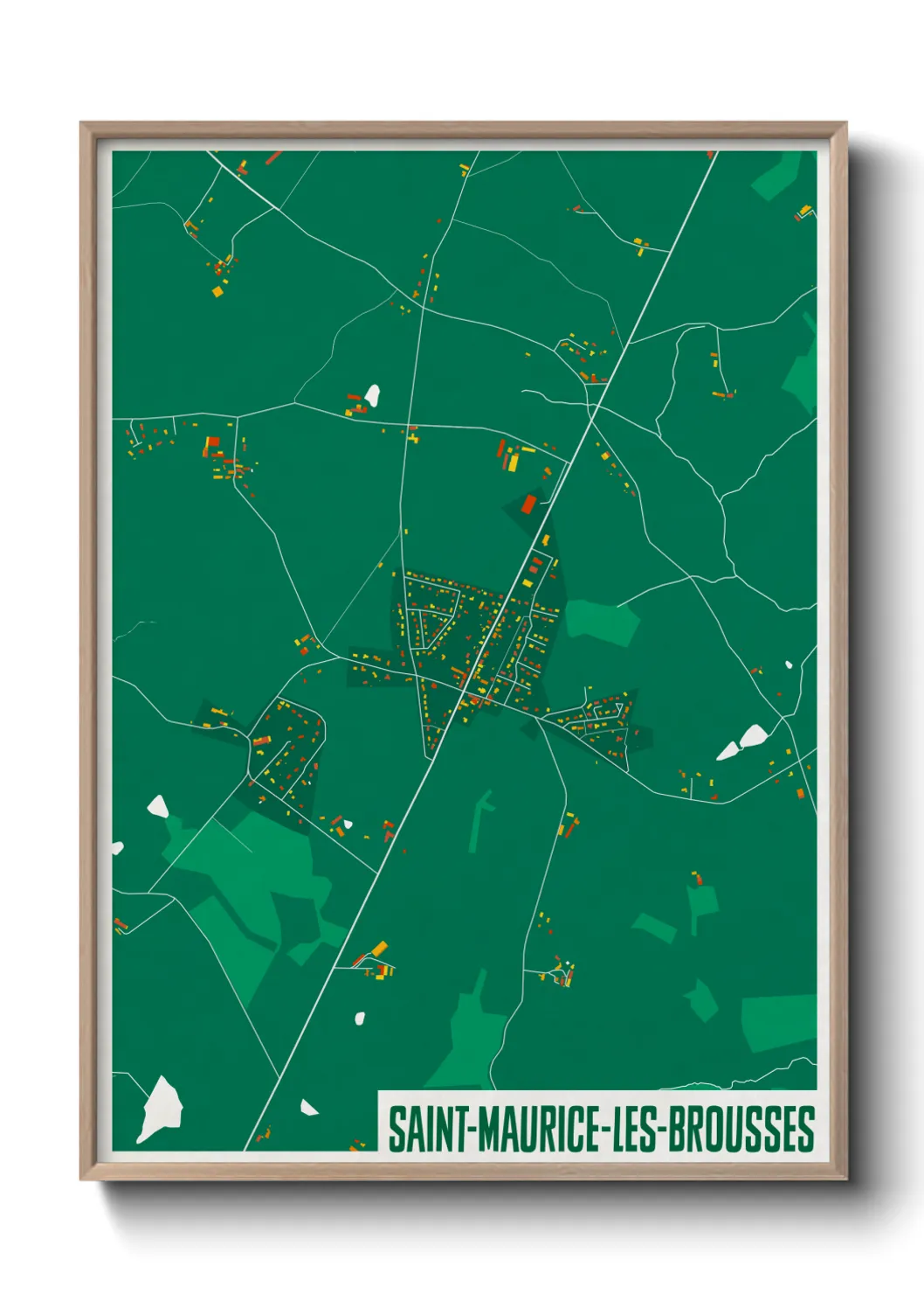 Un poster carteSaint-Maurice-les-Brousses