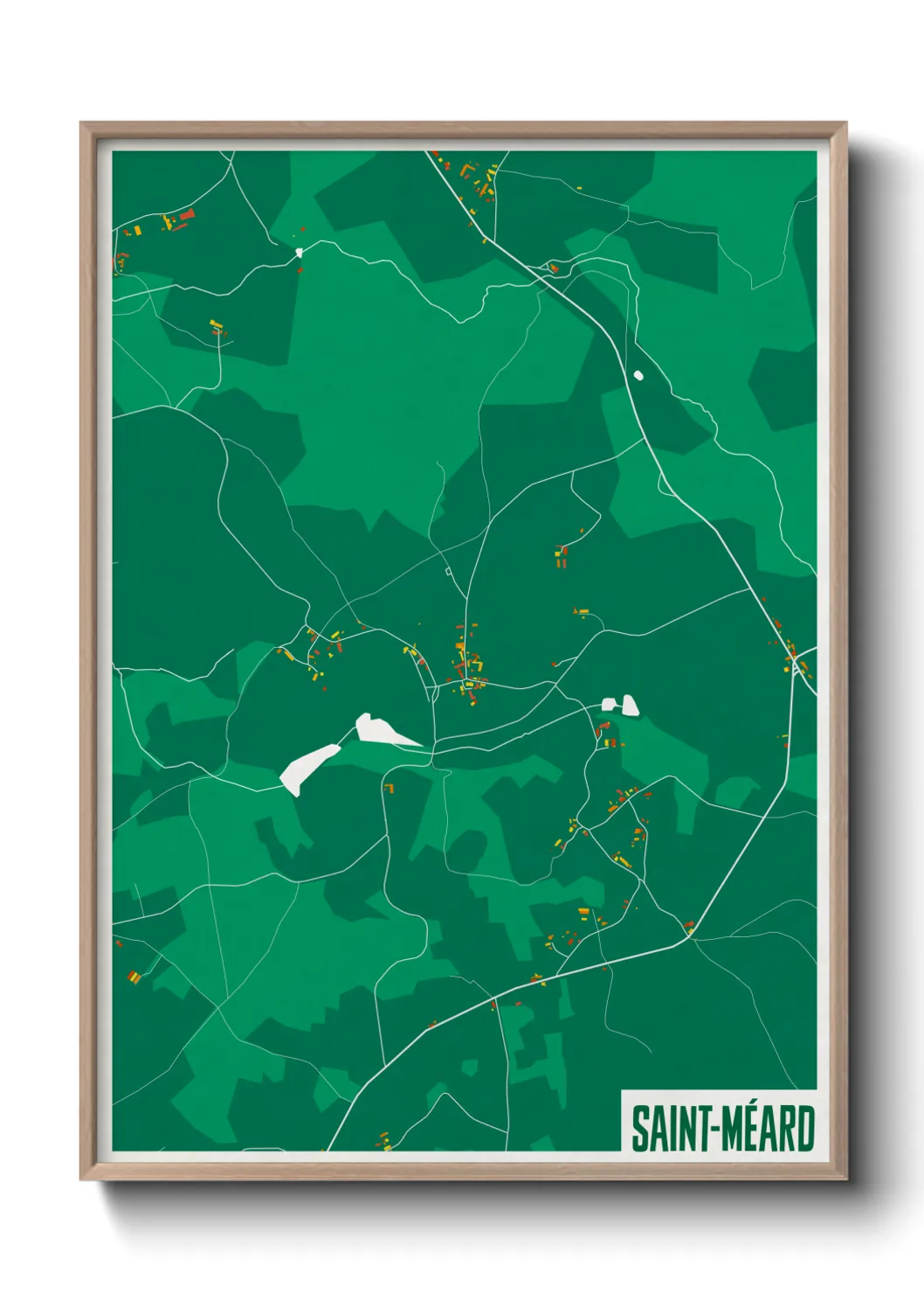Une affiche de carte sur Saint-Méard