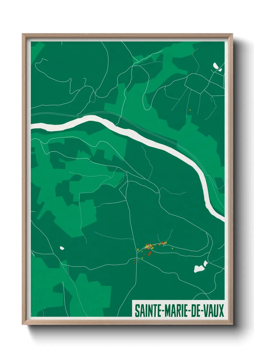 Un poster carteSainte-Marie-de-Vaux