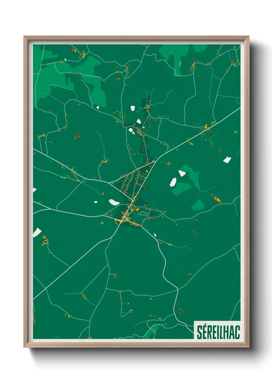 Une affiche de carte sur Séreilhac