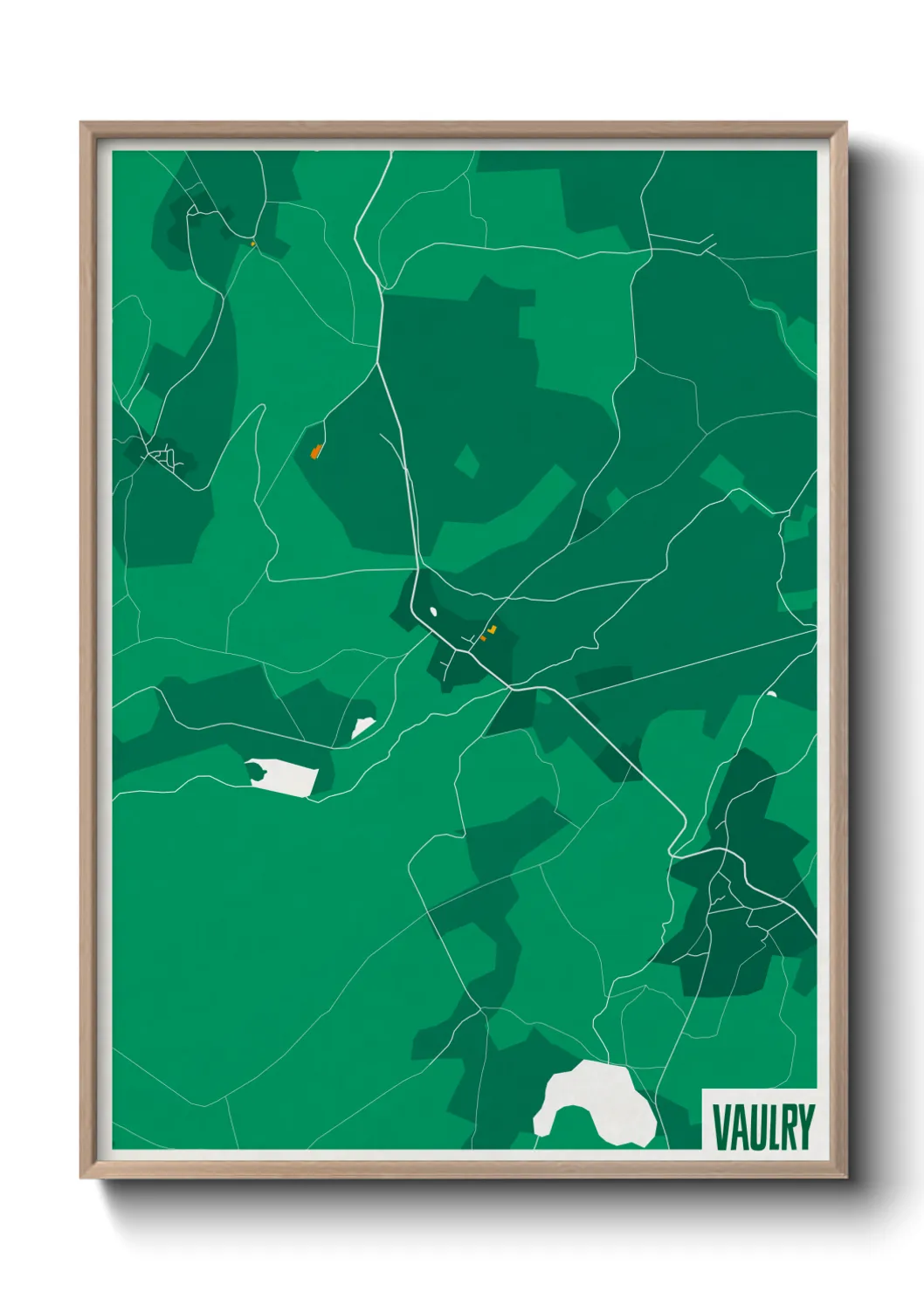 Une affiche de carte sur Vaulry