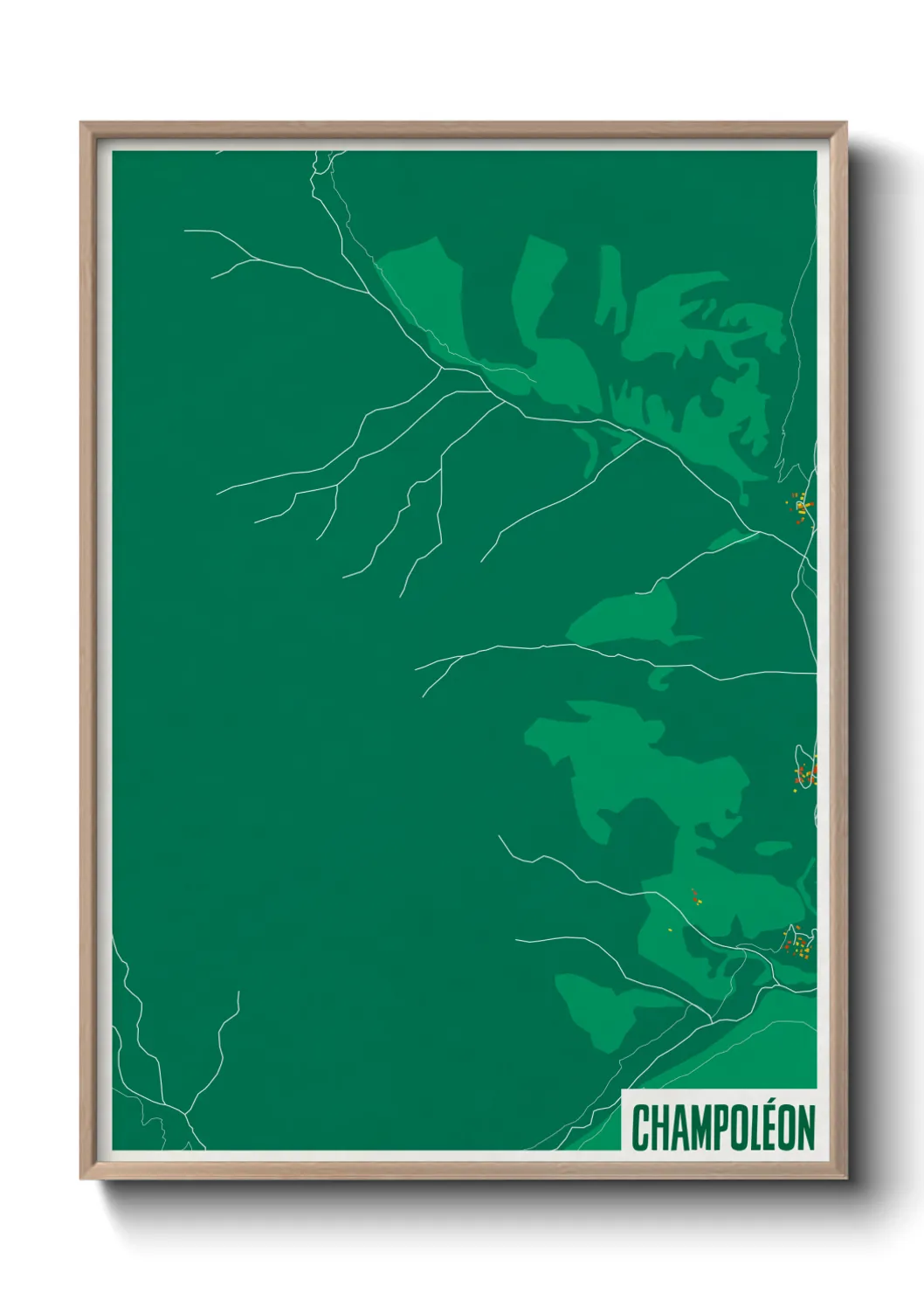 Une affiche de carte sur Champoléon