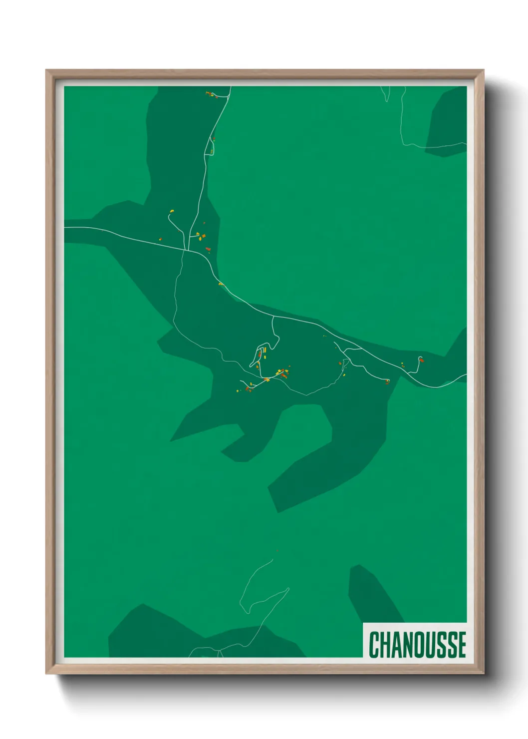 Une affiche de carte sur Chanousse