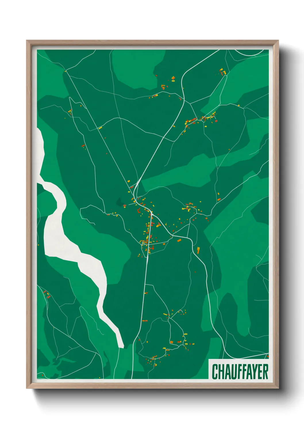 Une affiche de carte sur Chauffayer