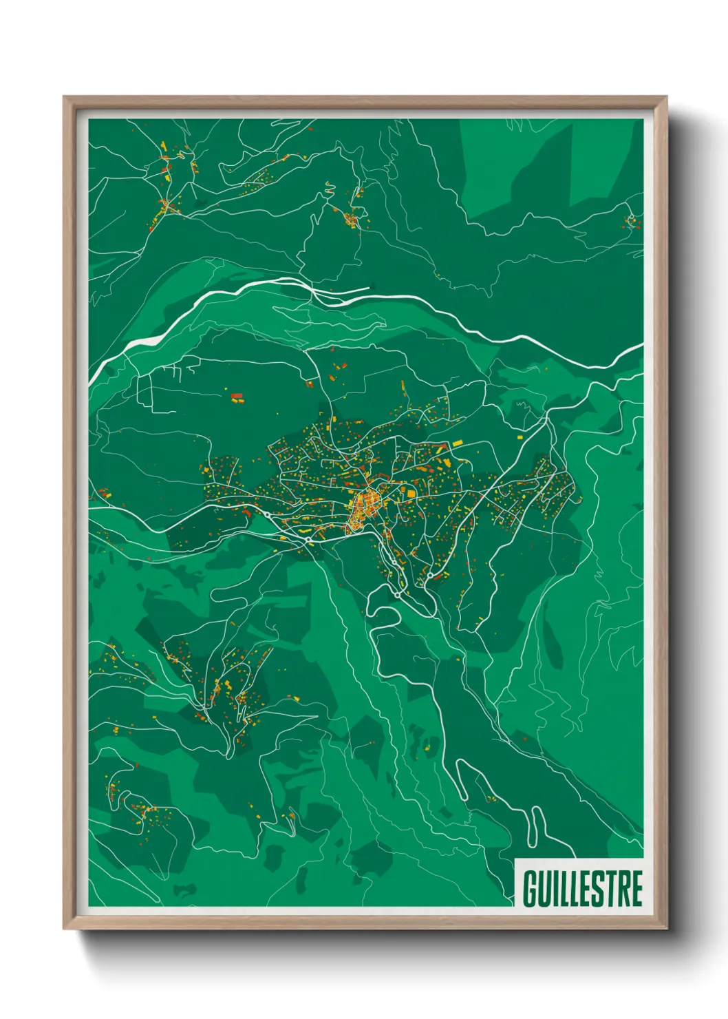 Une affiche de carte sur Guillestre