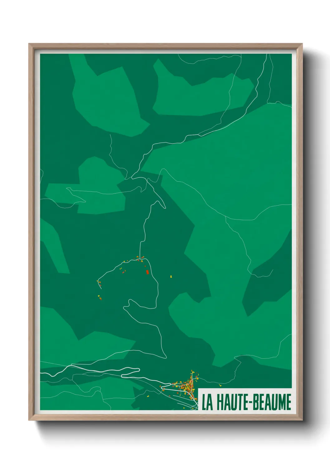 Une affiche de carte sur La Haute-Beaume