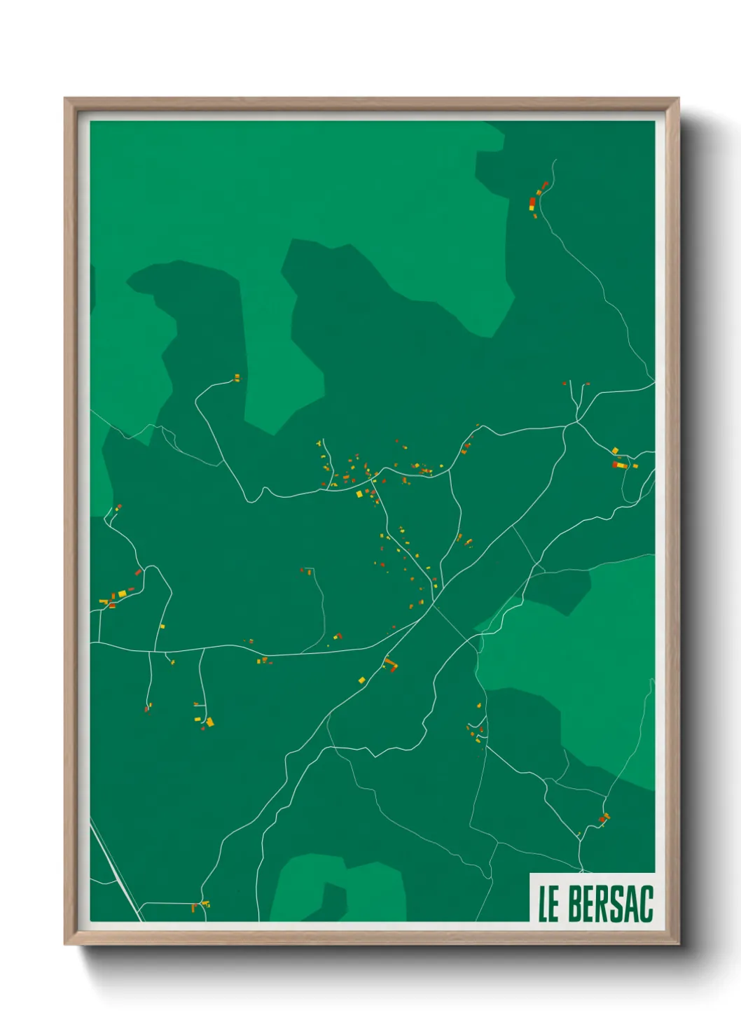 Une affiche de carte sur Le Bersac