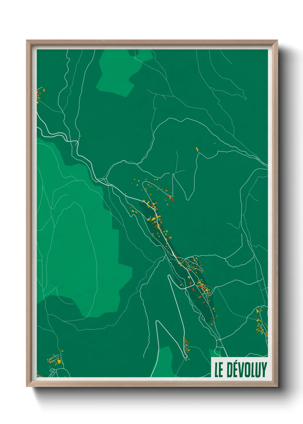 Une affiche de carte sur Le Dévoluy