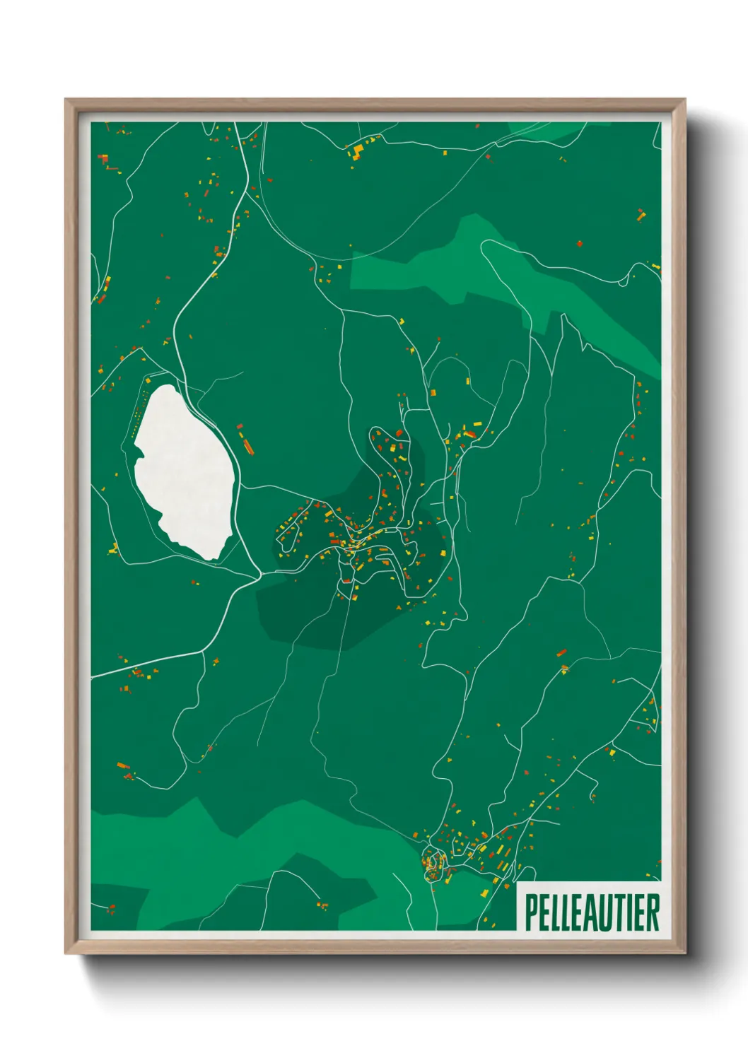 Une affiche de carte sur Pelleautier