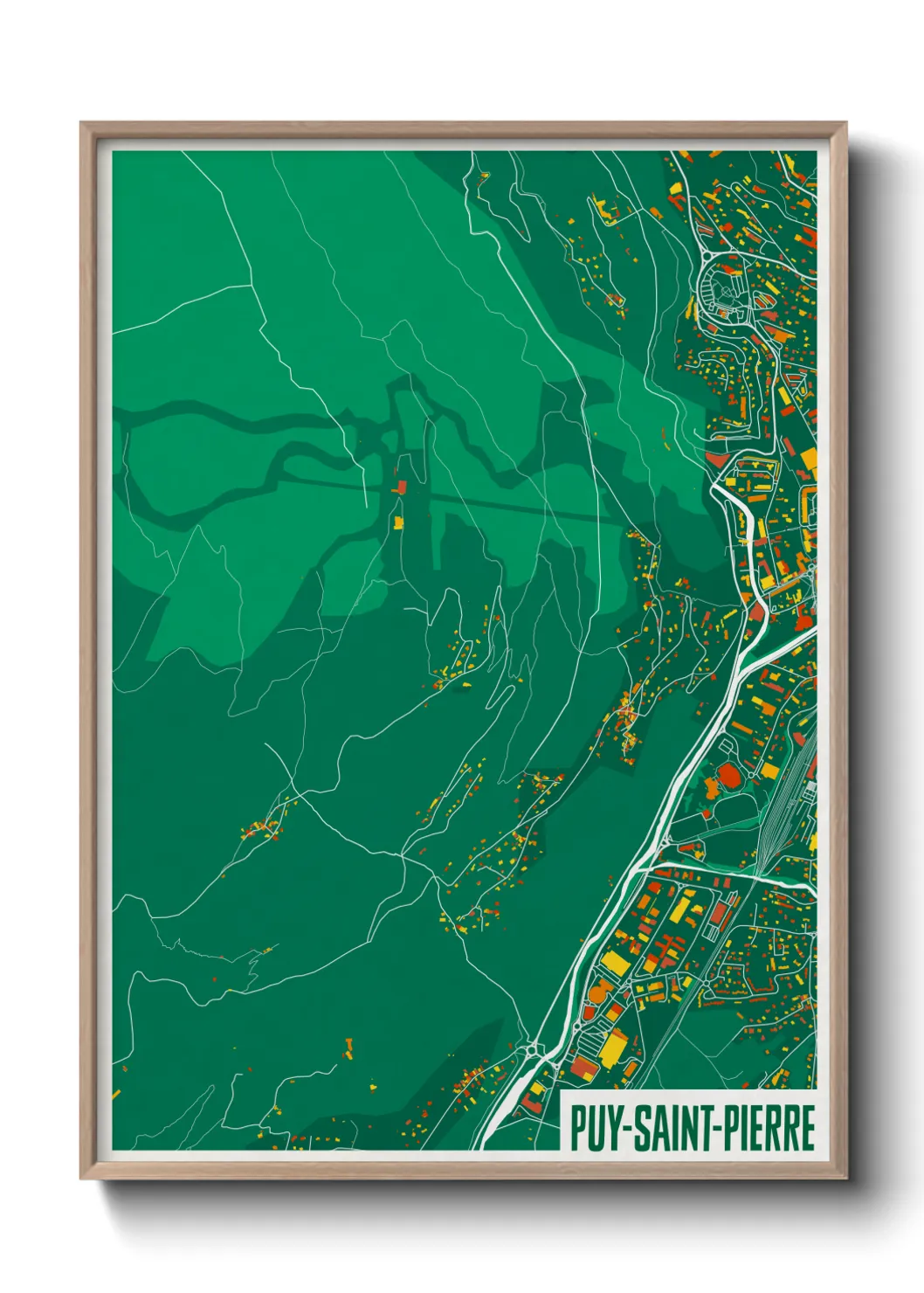 Une affiche de carte sur Puy-Saint-Pierre