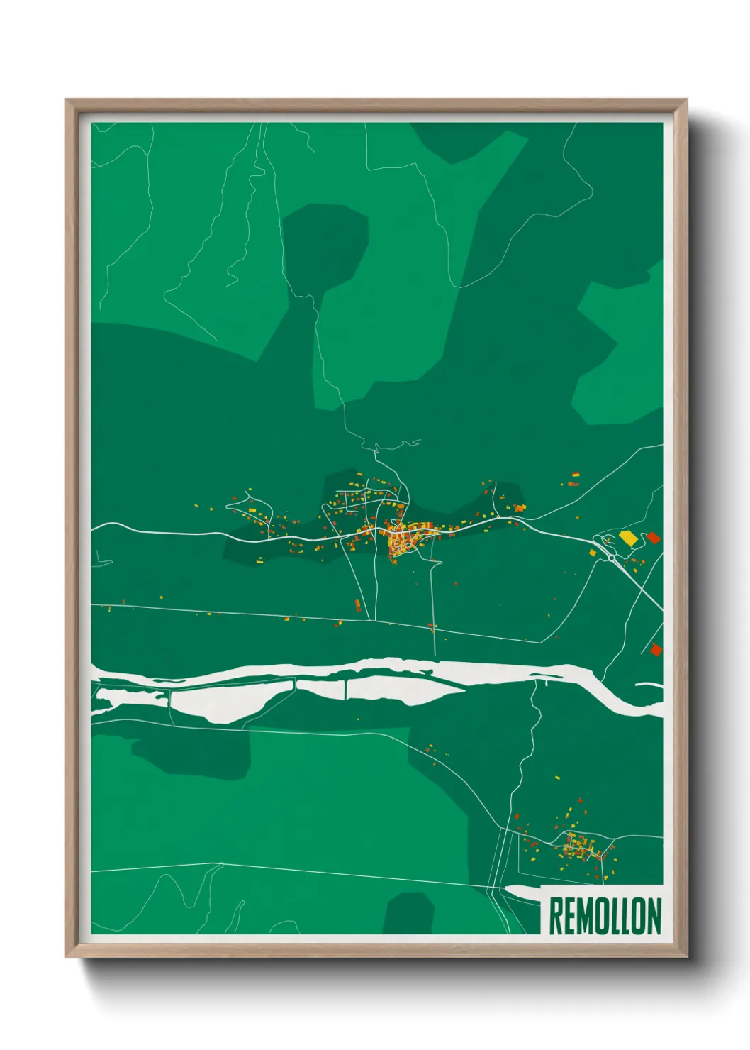 Une affiche de carte sur Remollon