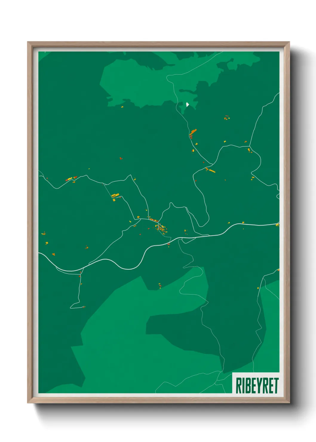 Une affiche de carte sur Ribeyret