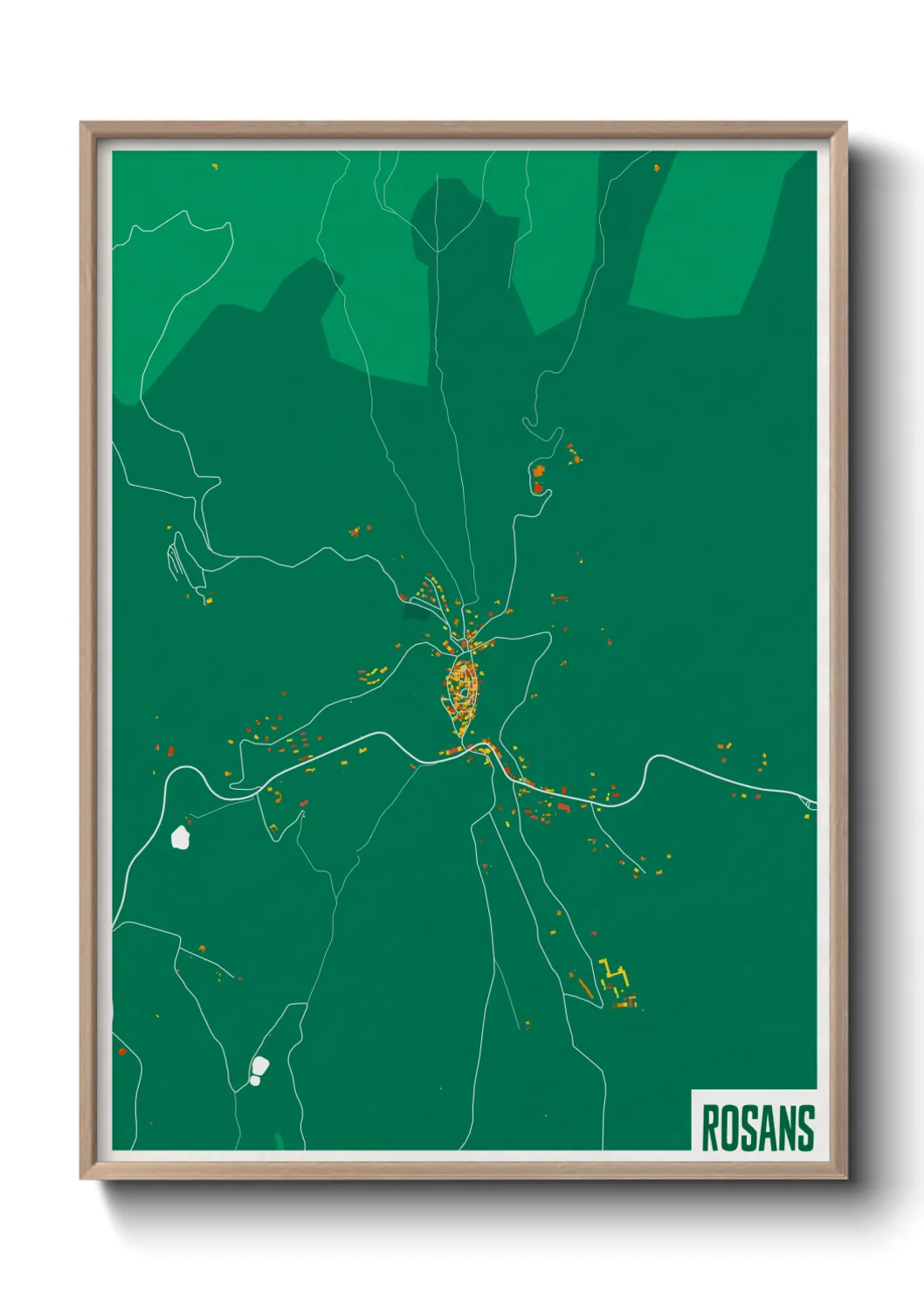 Une affiche de carte sur Rosans