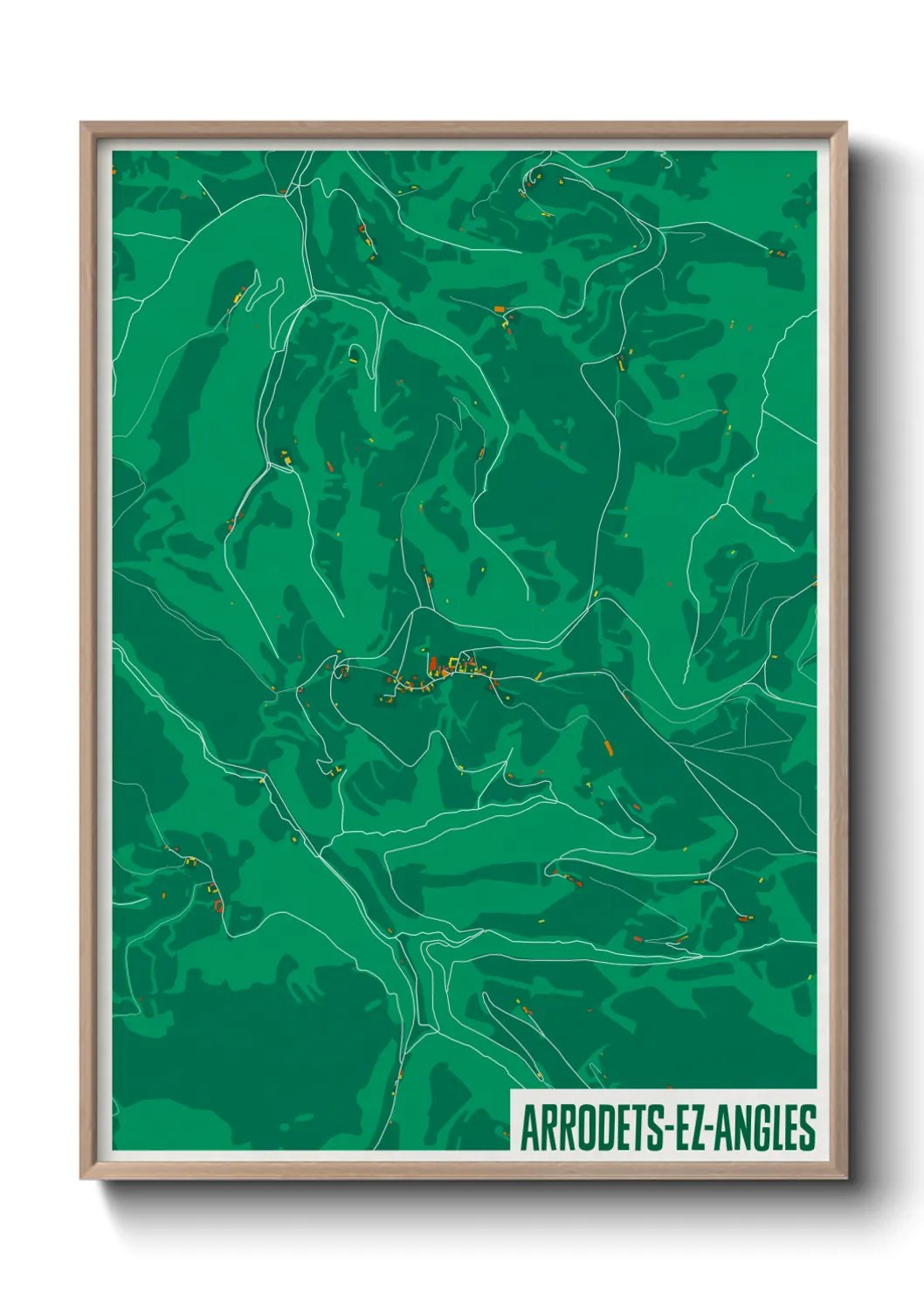Une affiche de carte sur Arrodets-ez-Angles