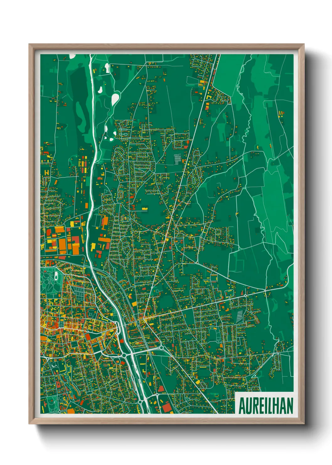 Une affiche de carte sur Aureilhan