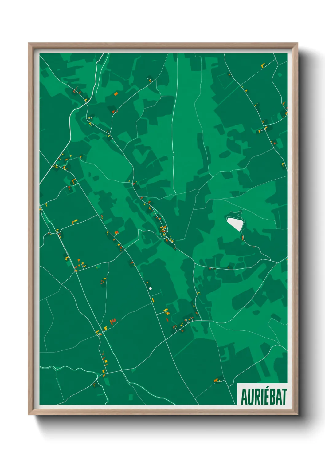 Une affiche de carte sur Auriébat