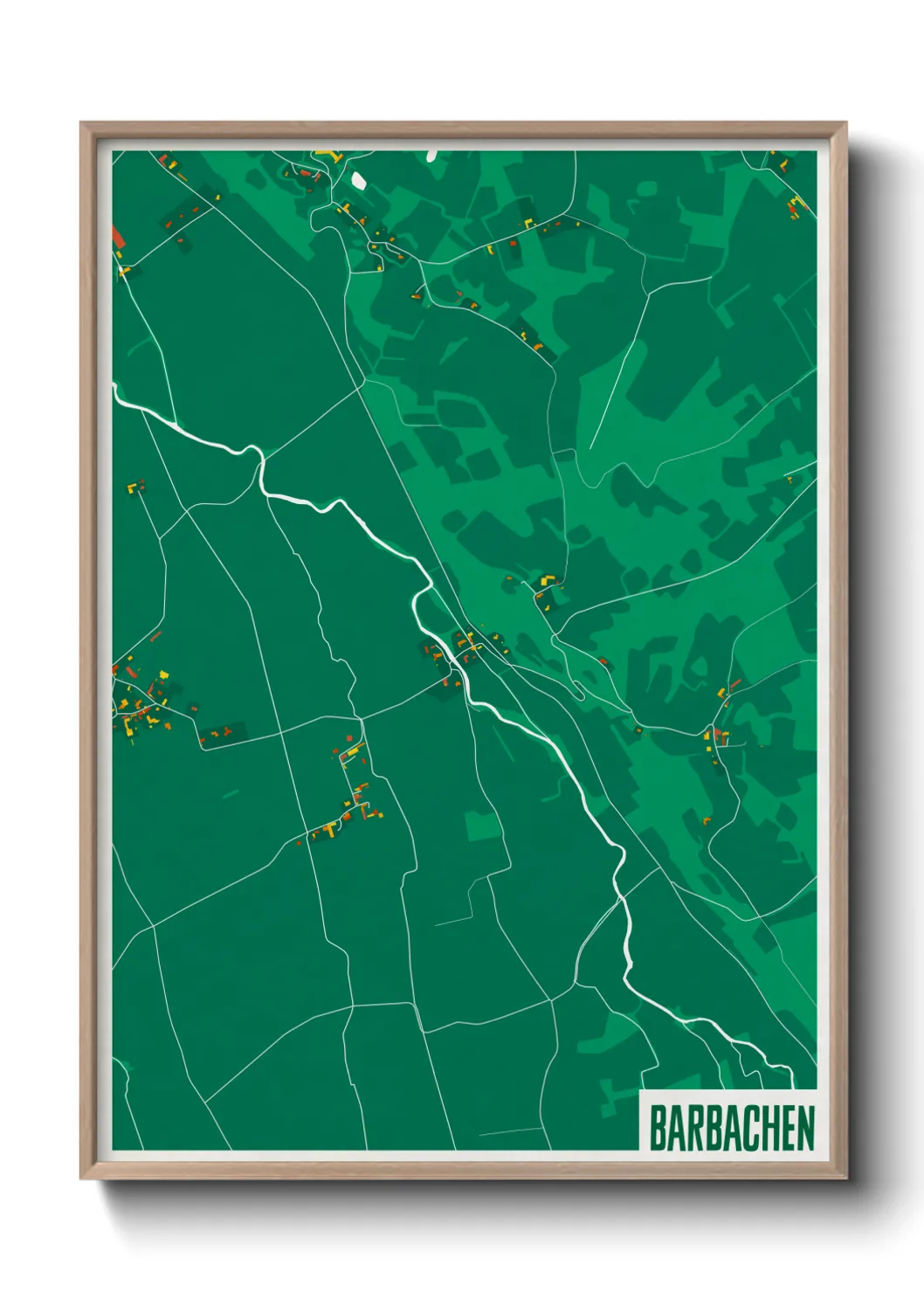Une affiche de carte sur Barbachen